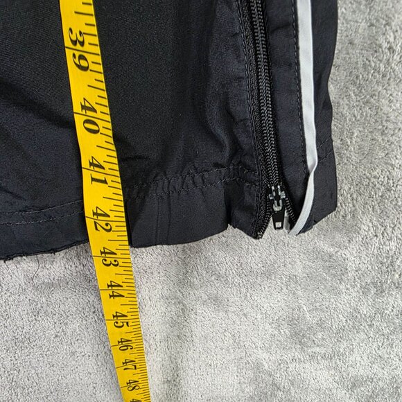 Mens Nike Black Athletic Track Pants Polyester Side Zip Drawstring Size XXL - Picture 8 of 9